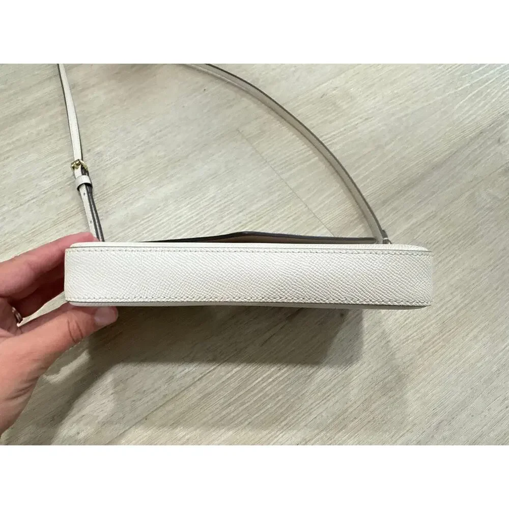 Coach Wyn Crossbody Chalk White Crossgrain Leather Bag C8439 Envelope Clutch